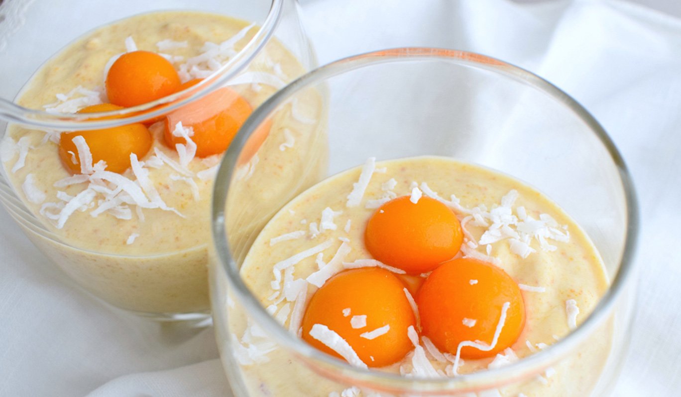Dieta saludable - Yogurt con aguaje y cúrcuma